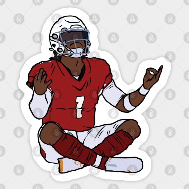 Kyler Murray Meditation Celebration Sticker by rattraptees